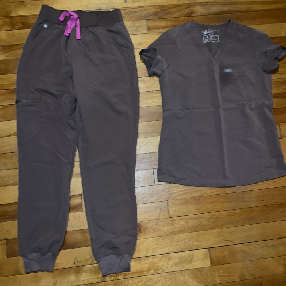 Figs Smokey taupe set xxs/xs
